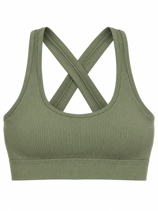Athleta Other - New - Athleta Ribbed Aurora Scoop D-DD Sports Bra in Olive Green | Mult Sizes